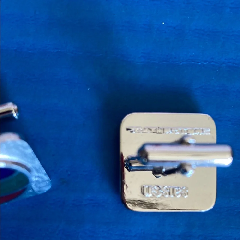 Square Cuff Links with Artistic Design
